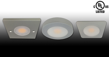 UL Listed FL-208 Series LED Recessed or Surface Puck Lights